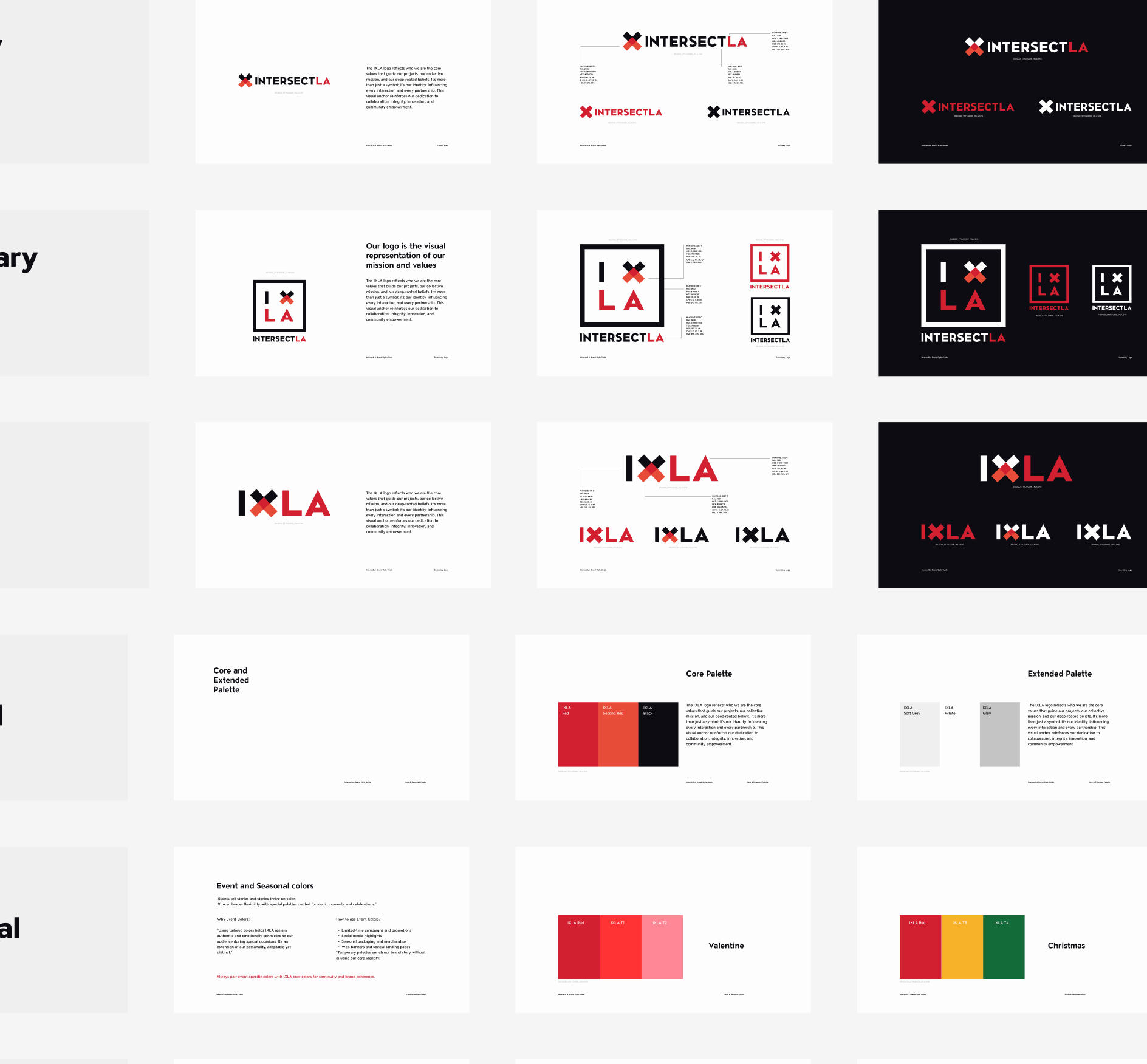 Books featuring Bauhaus-inspired designs with geometric elements, including yellow triangles and blue circles, placed on a wooden surface next to a plant and a decorative hand model.